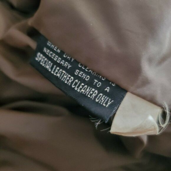 Vintage Wilson Adventure Bound Brown Leather Jacket Coat Bomber Aviator Large L - Picture 9 of 12